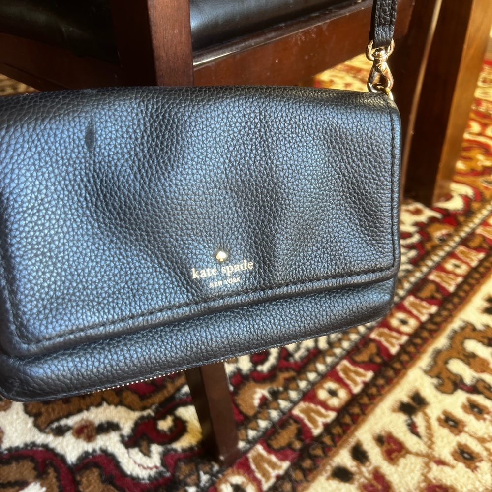 Kate Spade Black Pebbled Leather Crossbody